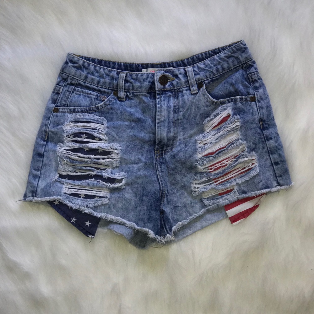 Refuge High Waist Jean Shorts
